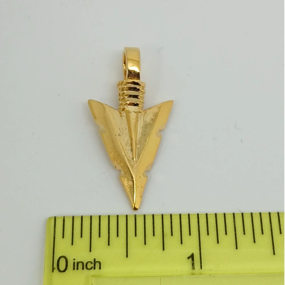 Karatbond Vintage Y2K Gold  Western Arrowhead Pendant Made in USA New Old Stock